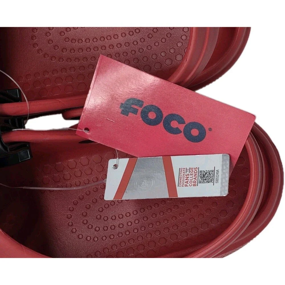 FOCO Licensed Men's Red Nebraska Clogs UNL Cornhusker State Size L Large 11-12